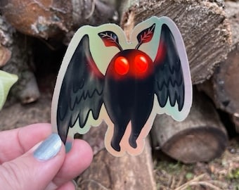 Mothman , holographic vinyl waterproof sticker