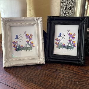 Wildflower Ghost &quot;Mini&quot; Print with Frame, 4 x 3.5 inches
