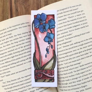 Orchid Bookmark | Glossy 2x6 inches