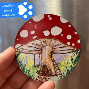 Mushroom magnet, this mushroom is a home for a tiny creature, who will live in yours?