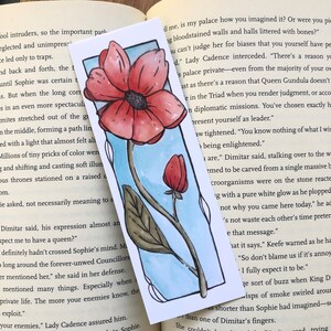Poppy Bookmark | Glossy 2x6 inches