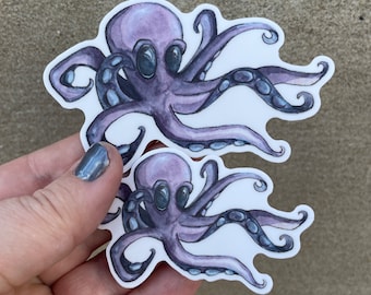 Octopus Sticker, waterproof matte vinyl
