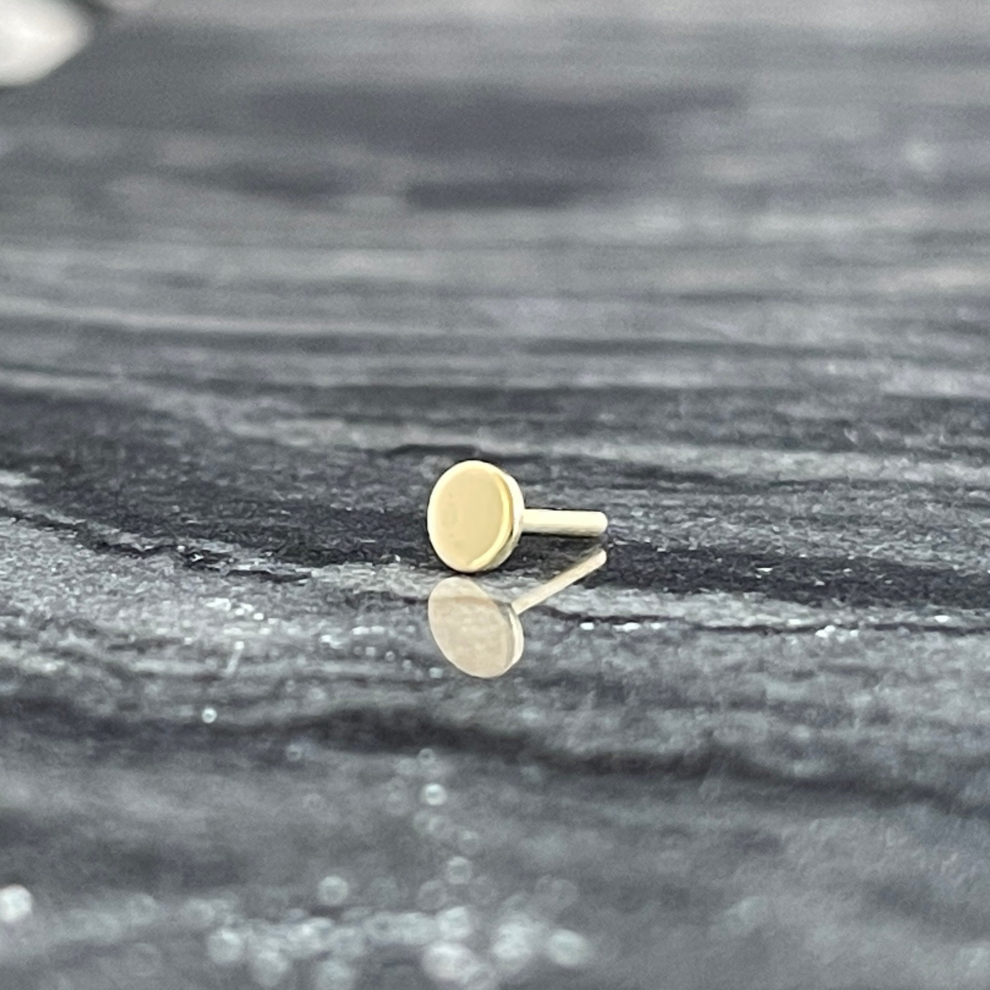 Opal Flat Back Helix Piercing Earring  14k Gold Lotus Flower – Two of Most