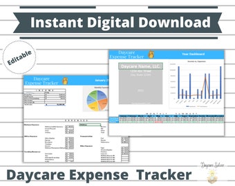 Daycare Expense Tracker, Budget tracker specifically designed for Daycare / childcare