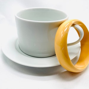 Vintage Peach Lucite Stacking Bangle - Minimalist Bangle