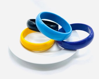 ヴィンテージ　ルーサイトバングル　フランスヴィンテージ ヴィンテージ ルーサイト バングルブレスレット 4個セット - 西ドイツ