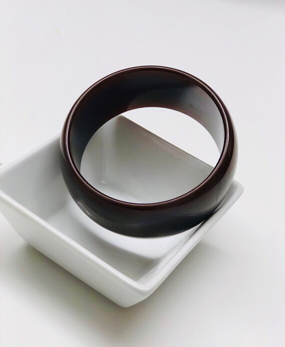 Vintage Bakelite Bangle, Brown/Black Bakelite Bang