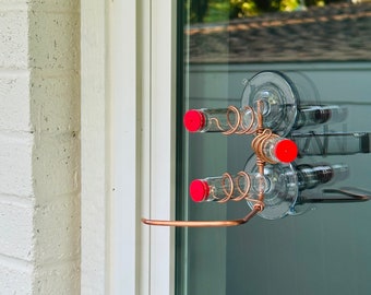 Modern 3 Station Window Hummingbird Feeder 2.0: Copper | Sweet Feeders | Copper and Aluminum | Home Decor | Glass Bottles | Suction Cups |