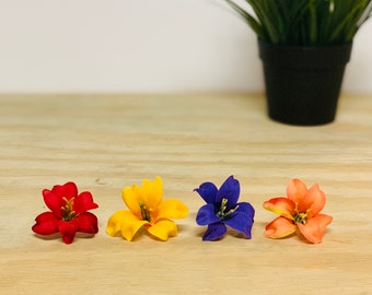 PETITES fleurs extra en soie | Paquet de 4 | Fleurs de remplacement | Pour mangeoires de fenêtre