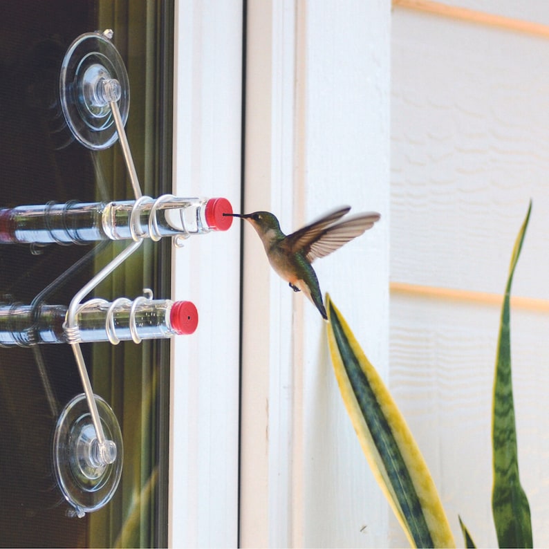 window feeder for outdoors. Unique gifts. Copper hummingbird feeder. hummingbird feeders for your window. handmade gift. home decor. yard art, patio decor. unique gift for her. hum bird feeder.