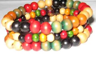 Multi-Color Elegant Stretchable HandCrafted West African Custom Handmade Bead Bracelets Jewelry