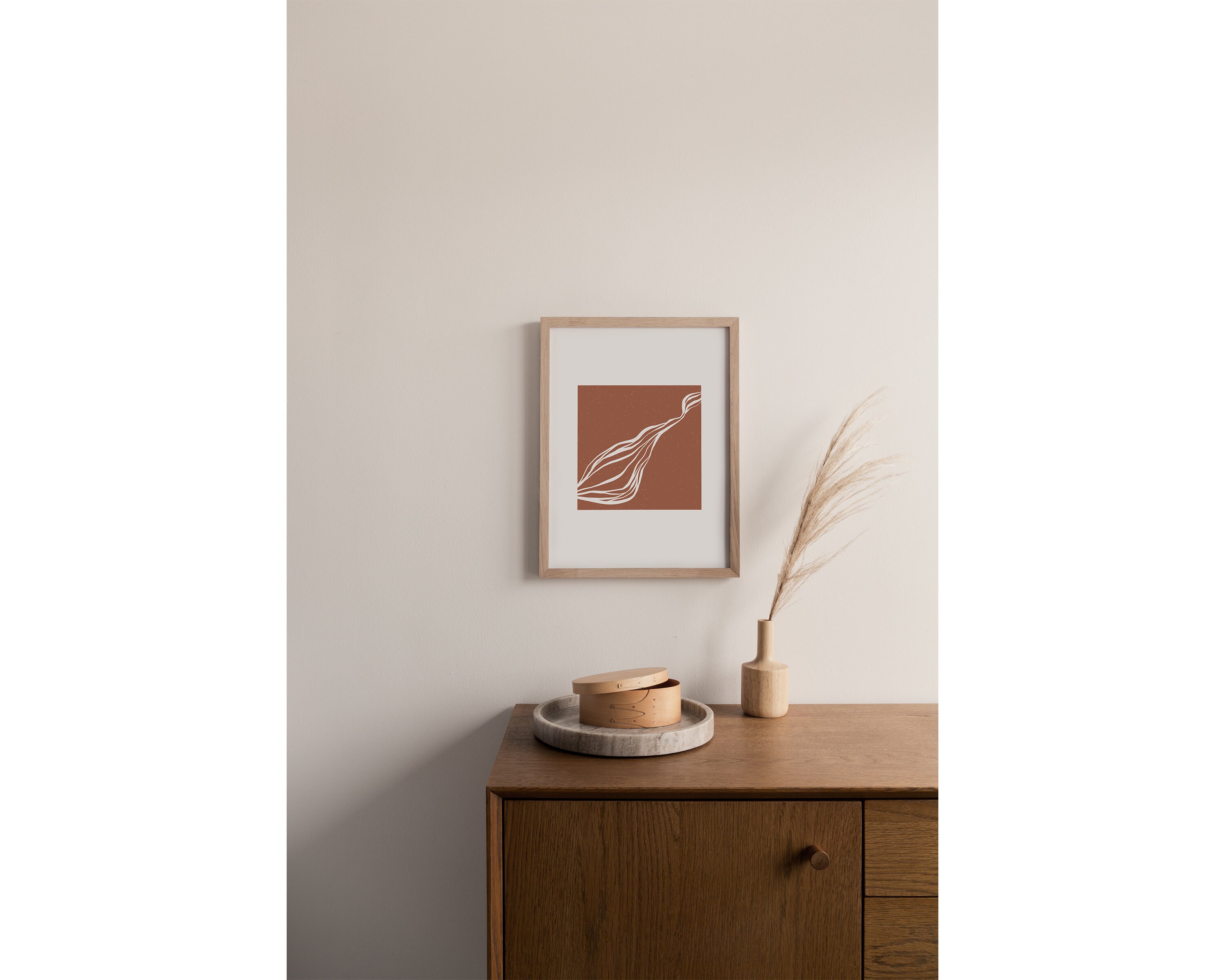 Abstract Set of 2 Prints, Abstract Lines Wall Art, Wave Wall Print