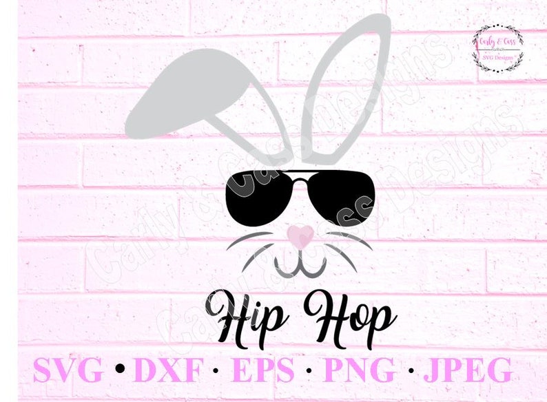 dxf cut file digital file printable Easter svg png Easter Hip Hop Hip Hop Bunny Silhouette SVG Happy Easter eps Cricut