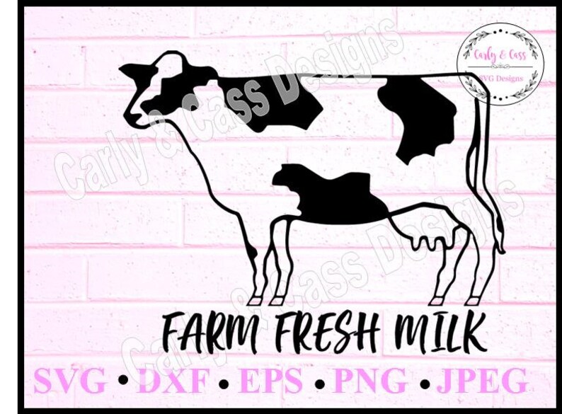 Download Digital Download Farm Fresh Milk Farm Svg Instant Download Cow Svg Jpg Png Svg PSD Mockup Templates
