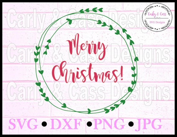 Download Free Merry Christmas Christmas Wreath Svg Svg Chrstmas Svg Etsy SVG DXF Cut File