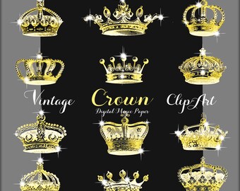 Download Gold Crown Clipart Etsy