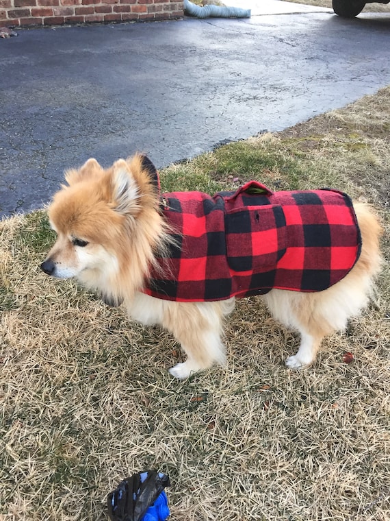 Fleece Dog Coats Custom Sized Adjustable Velcro Closures Etsy