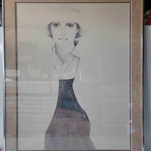 Christine Rosamond Melissa Large Art Print W/ Frame 30x24 Mod Retro 70s