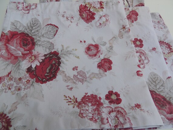 3x Waverly Garden Room Valance Vintage Rose Curtain Tab Top - Waverly Garden Room Valance 3x Waverly Garden Room Valance Vintage Rose Curtain Tab Top - Waverly Garden Room Valance