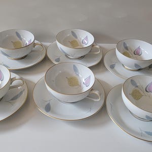 Eschenbach MCM Spring Theme Cup and Saucer Set Bavaria Germany
