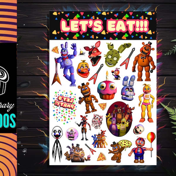 Five Nights at Freddys Tattoos Etsy