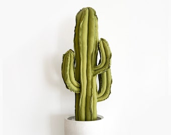 48" Jumbo size saguaro cactus plush, handmade fabric cactus, artificial cactus, fake cactus, tall cactus