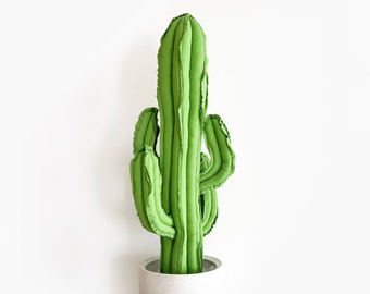 48" Jumbo size saguaro cactus plush, handmade fabric cactus, artificial cactus, fake cactus, tall cactus