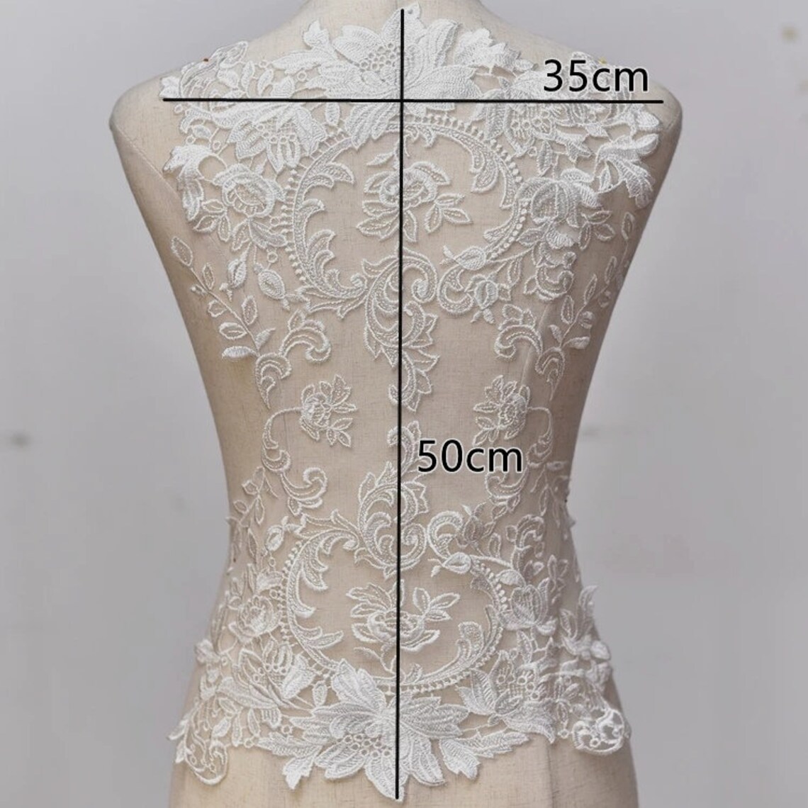 Lace Fabric Full Body Lace Applique Flower Etsy