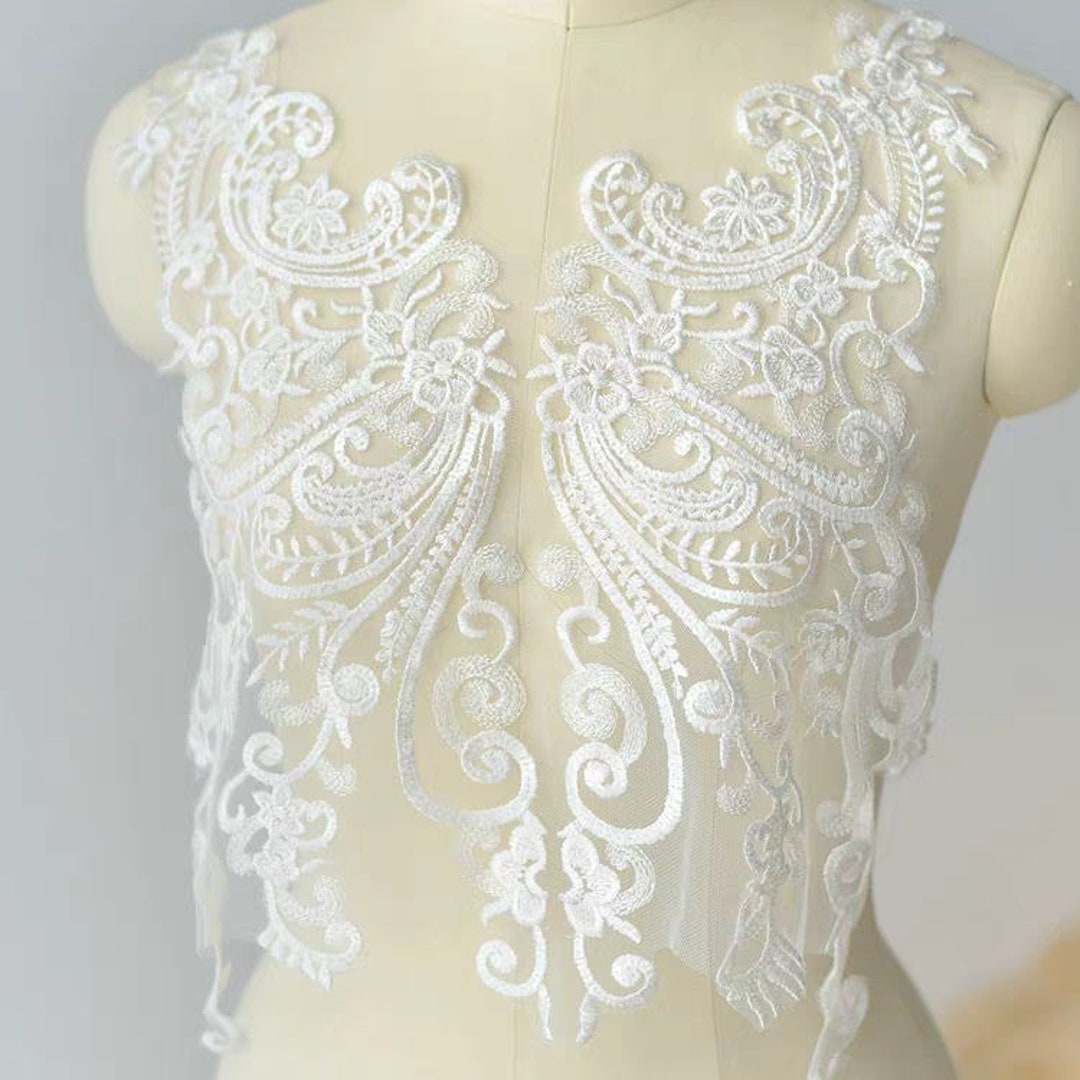 Bridal Lace Applique. Bodice Lace Applique/flower - Etsy