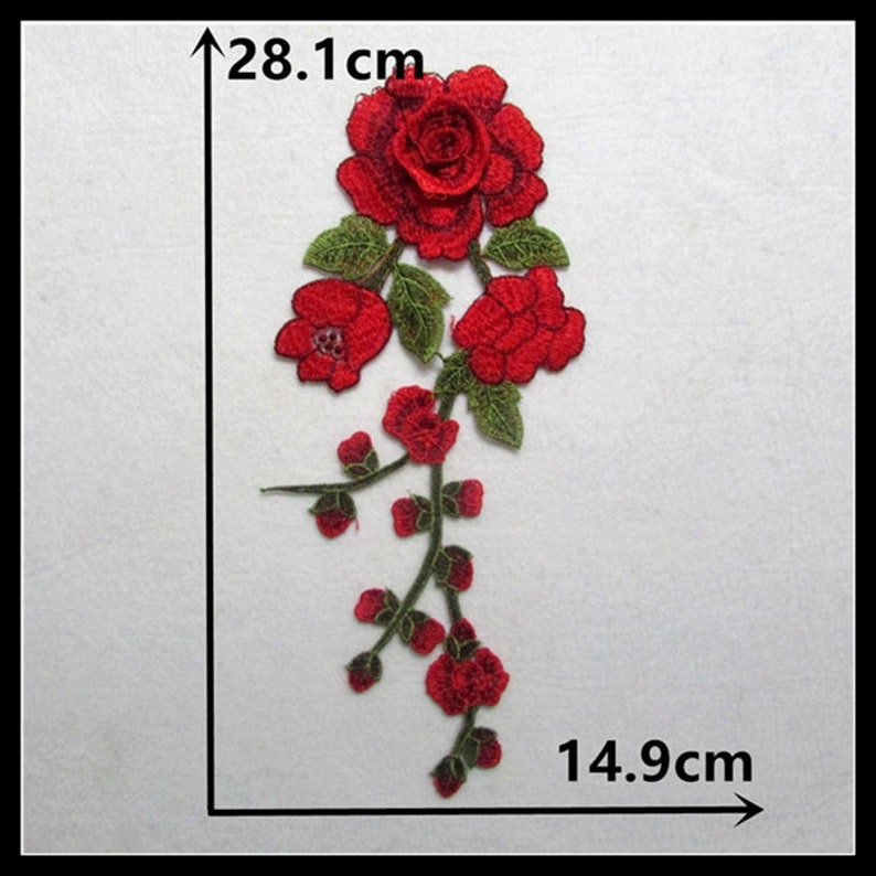 Flower Appliques Embroidery Floral Appliques Sewing Etsy