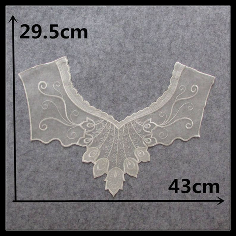 Lace Collar Applique Embroidered Bodice Lace Applique Lace Etsy