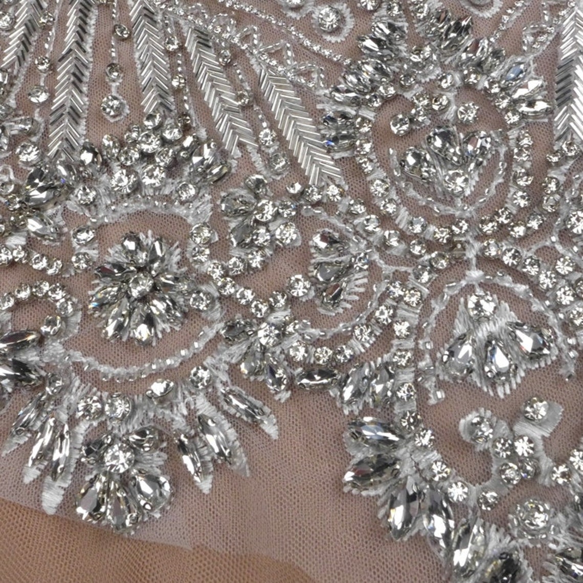 Body Rhinestone Applique. Rhinestone Bodice. Wedding Dress / Etsy