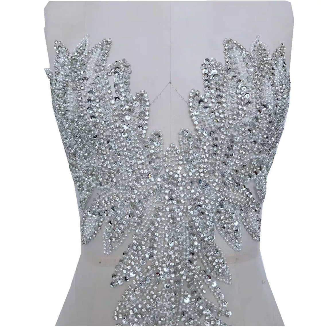 Rhinestone Applique For Dress.Wedding Dress/Gown | Etsy