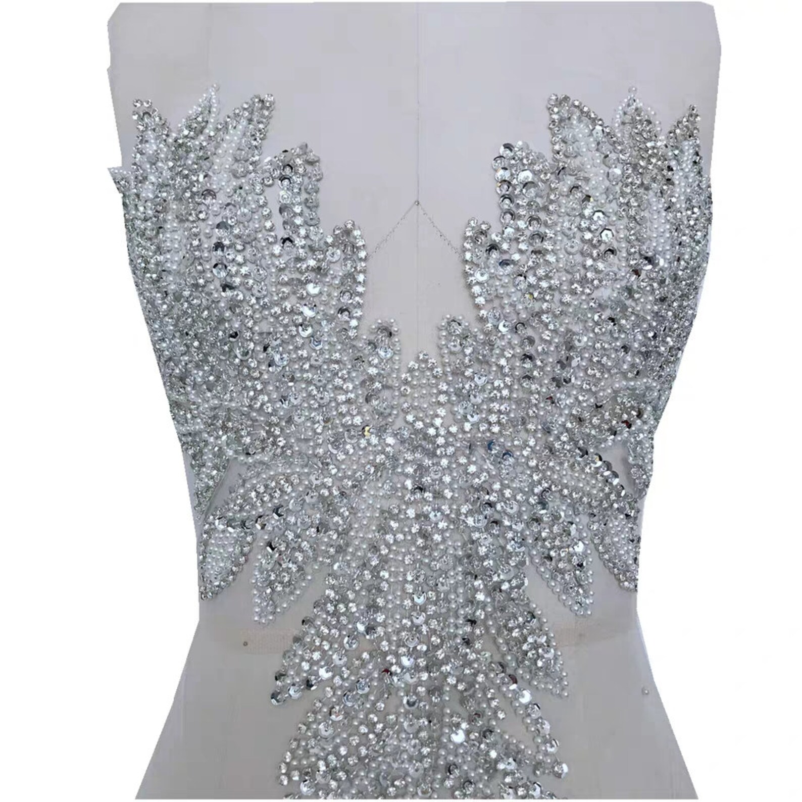 Rhinestone Applique For Dress.Wedding Dress/Gown Etsy