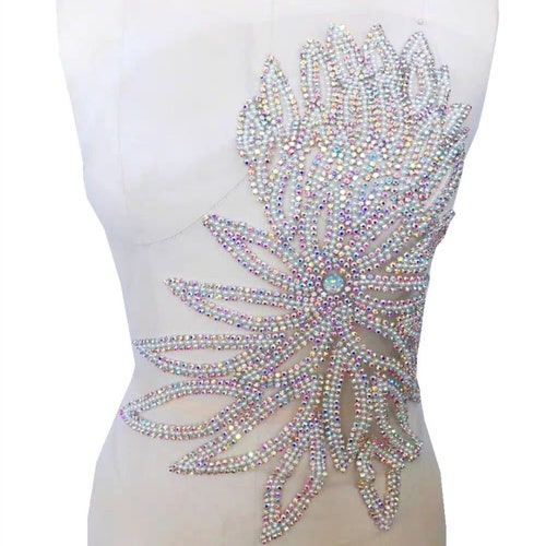 Rhinestone Applique Bodice Heavy Beaded Evening Dresses Full Etsy