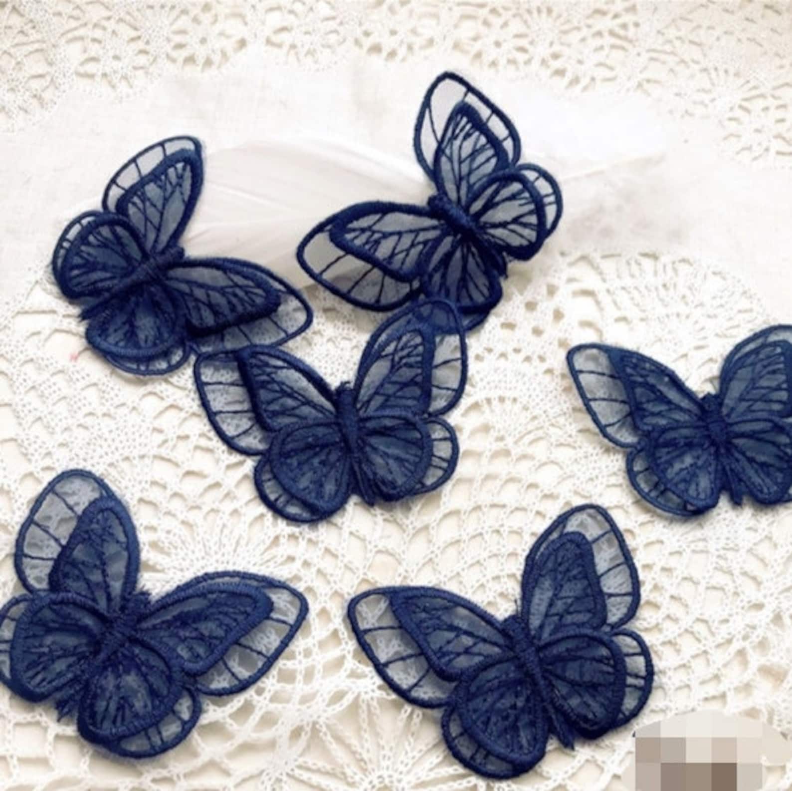 Butterfly Lace Appliques butterfly Appliques Dress Etsy Hong Kong