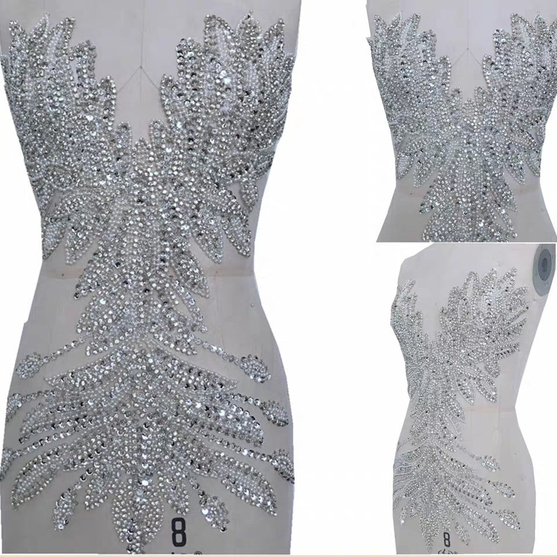 Rhinestone Applique For Dress.Wedding Dress/Gown Etsy