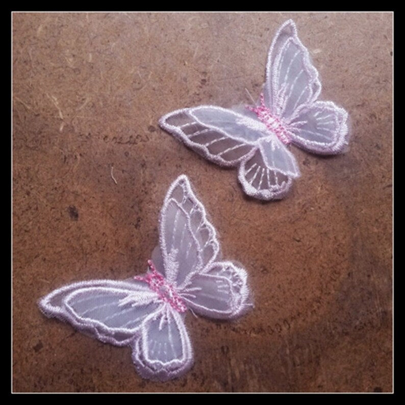 Butterfly Appliques Pink Lace Appliques.3D Butterfly Etsy