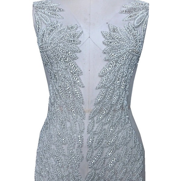 Rhinestone Full Bodice Dress Etsy