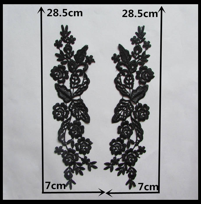 Black Lace Appliques Flower Lace Decorations.Lace Etsy