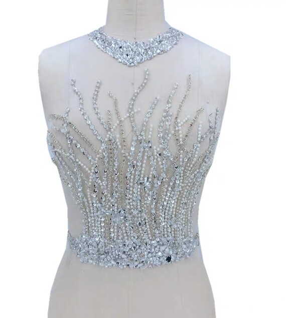 Rhinestone Applique 100 Hand Sew Applique Wedding Dress Party Etsy