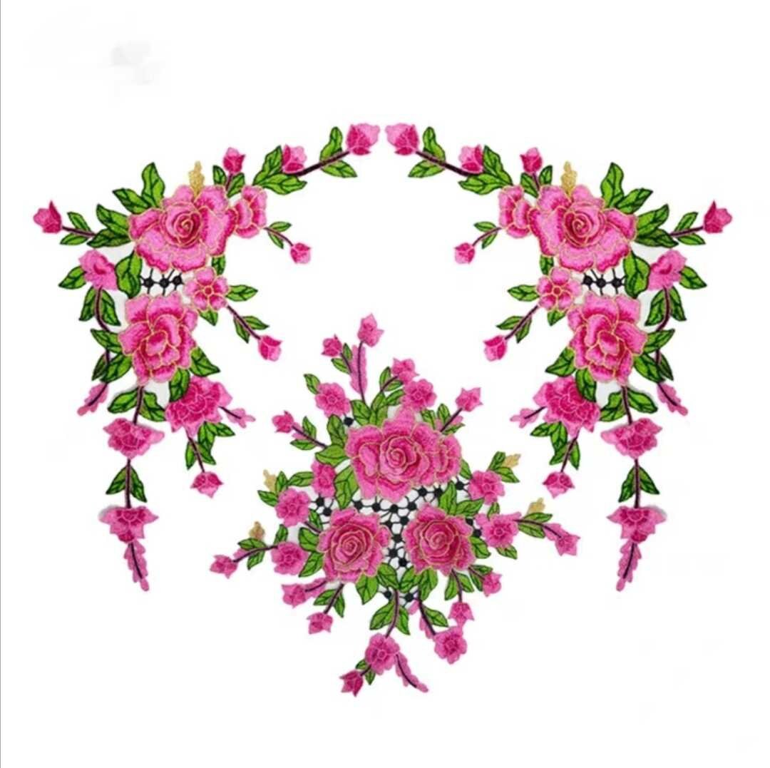 Flower Applique Embroidery Designs Dress Patterns Etsy