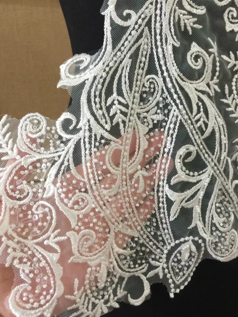 Appliqué Vintage Venice Appliques .sequins Lace Applique. Etsy UK