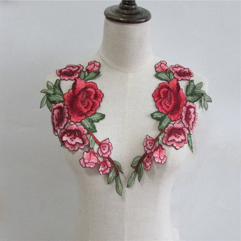Rose Appliques Flower Appliques.floral Appliques Sewing Etsy