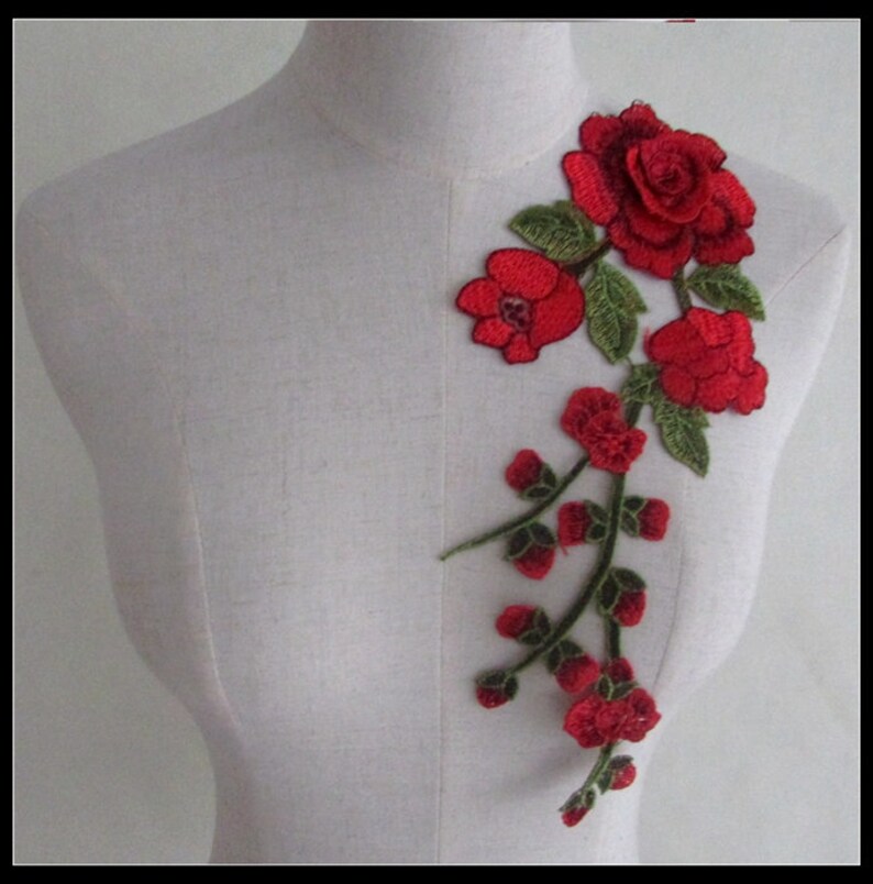 Flower Appliques Embroidery Floral Appliques Sewing Etsy