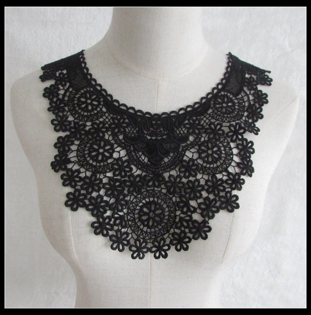 Schwarze Spitzen Applikationen. Spitzenkragen. Schwarze - Etsy.de Schwarze Spitzen Applikationen. Spitzenkragen. Schwarze - Etsy.de
