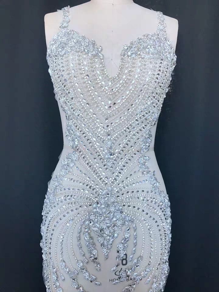 Evening Dress Rhinestone Appliques.high Quality Lace Applique Etsy