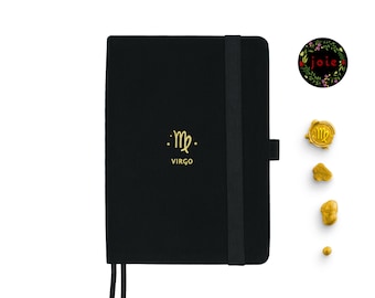 Virgo Zodiac Sign - A5 Dot Grid Notebook, Planner Notebook, Bullet Notebook, Zodiac Sign Journal, Astrological Gift, Planner, 160 GSM
