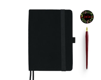 Klassisk A5-anteckningsbok med rutmönster, klottrande anteckningsbok, resedagbok, planerare, månadsplanerare, organiseringsjournal, uppgiftsplanerare, kreativ journal