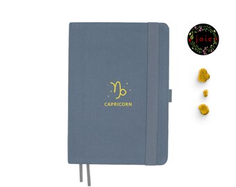 Capricorn Zodiac Sign A5 Dot Grid Notebook, Dotted Journal, Meditation Journal, Zodiac Sign Journal, Creative Journal, Dotted Planner, Diary